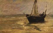 Edouard Manet Barques de Peches a Berck-sur-Mer. oil on canvas